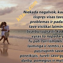 Niekada negalvok..