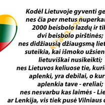 Lietuvoje gyventi gera