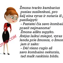 Žmona tvarko namus