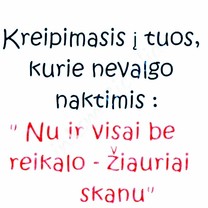 Naktimis nevalgai???